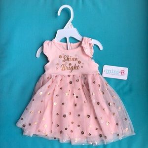 Pink and Gold Girl Dress 9M